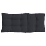 vidaXL Coussins de chaise à dossier haut lot de 4 noir tissu oxford