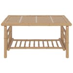 Salon de jardin meuble d'extérieur ensemble de mobilier 2 pièces avec coussins gris foncé bambou 02_0015890