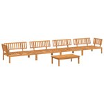 vidaXL Salon palette de jardin 5 Pièces bois d'acacia massif