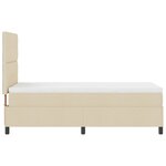 vidaXL Lit à ressorts avec Matelas Crème 100x200 cm Tissu
