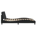 vidaXL Cadre de lit avec LED sans matelas noir 160x200 cm