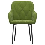 vidaXL Chaises à manger lot de 2 Vert clair Velours