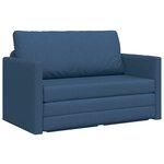 vidaXL Canapé Lit Sol 2-en-1 Bleu 124x71x78 cm Tissu