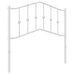 vidaXL Tête de lit métal blanc 90 cm