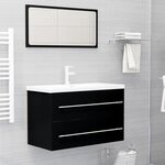vidaXL Armoire d'évier Noir 80x38 5x48 cm Aggloméré