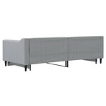 vidaXL Lit de jour avec lit gigogne gris clair 90x200 cm tissu