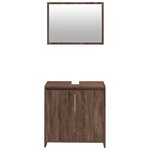 vidaXL Ensemble de meubles de salle de bain 2 Pièces Chêne marron