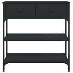vidaXL Table console noir 72 5x25x75 cm bois d'ingénierie