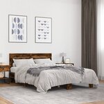 vidaXL Cadre de lit sans matelas chêne fumé 140x190 cm