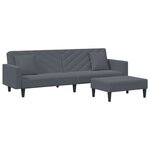 vidaXL Ensemble de canapés 2 Pièces avec coussins gris foncé velours