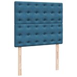 vidaXL Sommier à lattes de lit et matelas bleu 120x200 cm velours