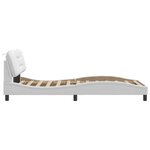 vidaXL Cadre de lit avec LED sans matelas blanc 100x200 cm