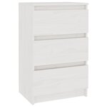 vidaXL Table de chevet Blanc 40x29 5x64 cm Bois de pin solide