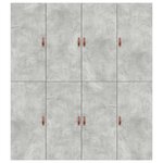 Cadre de lit de rangement vidaXL Gris béton 180x200 cm