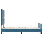 Cadre de lit vidaXL Bleu foncé 120x200 cm Velours