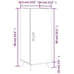 vidaXL Buffet blanc 34 5x34x90 cm bois d'ingénierie