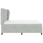 Lit Box Spring vidaXL avec Matelas Gris clair 180x200 cm Velours