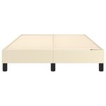 vidaXL Sommier à ressorts de lit Crème 120x200 cm Similicuir