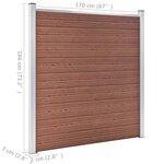 vidaXL Clôture de jardin WPC 1564x186 cm Marron