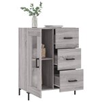 vidaXL Buffet sonoma gris 69 5x34x90 cm bois d'ingénierie