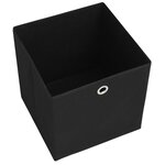 vidaXL Boîtes de rangement 10 Pièces Tissu intissé 28x28x28 cm Noir
