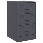 vidaXL Table de chevet anthracite 34 5x39x62 cm acier