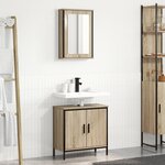 vidaXL Set de Meubles de Salle de Bain 2 Pièces Chêne Sonoma en MDF