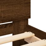 vidaXL Cadre de lit tête de lit et lumières LED chêne marron 90x200 cm