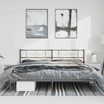 vidaXL Cadre de lit métal sans matelas avec tête de lit noir 193x203cm