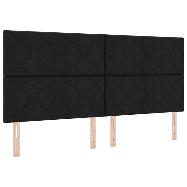 vidaXL Tête de lit Design à blocs de diamant noire 200 cm Tissu