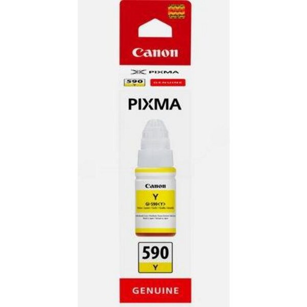 Bouteille d'encre n°590 jaune (70 ml) pour imprimante jet d'encre canon