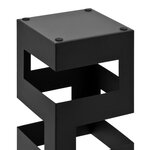 vidaXL Porte-parapluie Acier Noir
