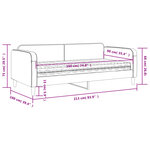 vidaXL Lit de jour avec matelas gris clair 90x190 cm tissu