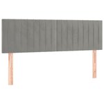 vidaXL Sommier à lattes de lit et matelas Gris clair 140x200cm Velours