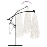 vidaXL Parasol de jardin avec mât en acier blanc 246x246x230 cm