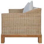 vidaXL Ensemble de canapés 3 Pièces avec coussins Rotin naturel