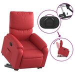 vidaXL Fauteuil inclinable Rouge Similicuir