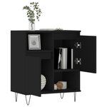 vidaXL Buffet Noir 60x35x70 cm Bois d'ingénierie