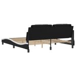 vidaXL Cadre de lit avec lumières LED noir blanc 180x200 cm similicuir