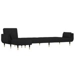 vidaXL Canapé-lit en forme de L noir 275x140x70 cm velours