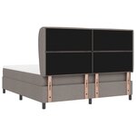 Lit Box Spring vidaXL avec Matelas Taupe 180x200 cm en Tissu