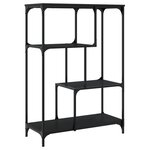 vidaXL Bibliothèque noir 81x36x115 cm bois d'ingénierie et acier