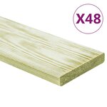 vidaXL Panneaux de terrasse 48 Pièces 5 76 m² 1 m Pin massif imprégné