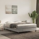 vidaXL Cadre de lit Gris clair 140x190 cm Velours