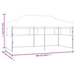 vidaXL Tente de réception pliable avec parois 3 x 6 m Anthracite