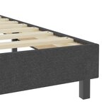vidaXL Sommier à lattes de lit Gris foncé Tissu 180x200 cm