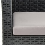 Salon de jardin meuble d'extérieur ensemble de mobilier 4 pièces avec coussins pp rotin anthracite 02_0016172