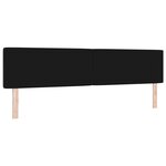 vidaXL Tête de Lit LED avec Boutons en Cristal Noir 100 cm Velours