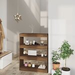 vidaXL Bibliothèque/Séparateur de pièce chêne marron bois d'ingénierie