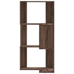 vidaXL Bibliothèque d'angle à 3 niveaux chêne marron bois d'ingénierie